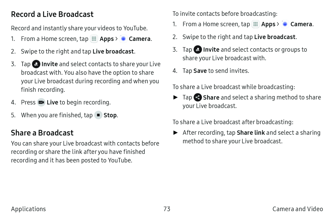 Share a Broadcast Galaxy S6 Active AT&T