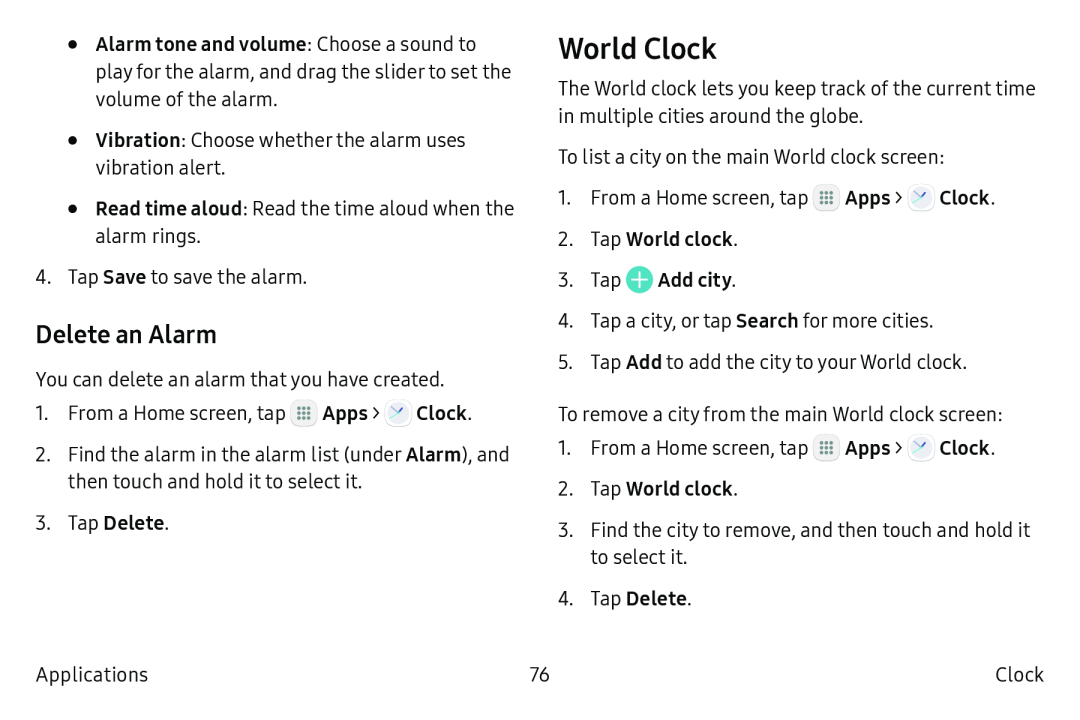 Delete an Alarm Galaxy S6 Active AT&T