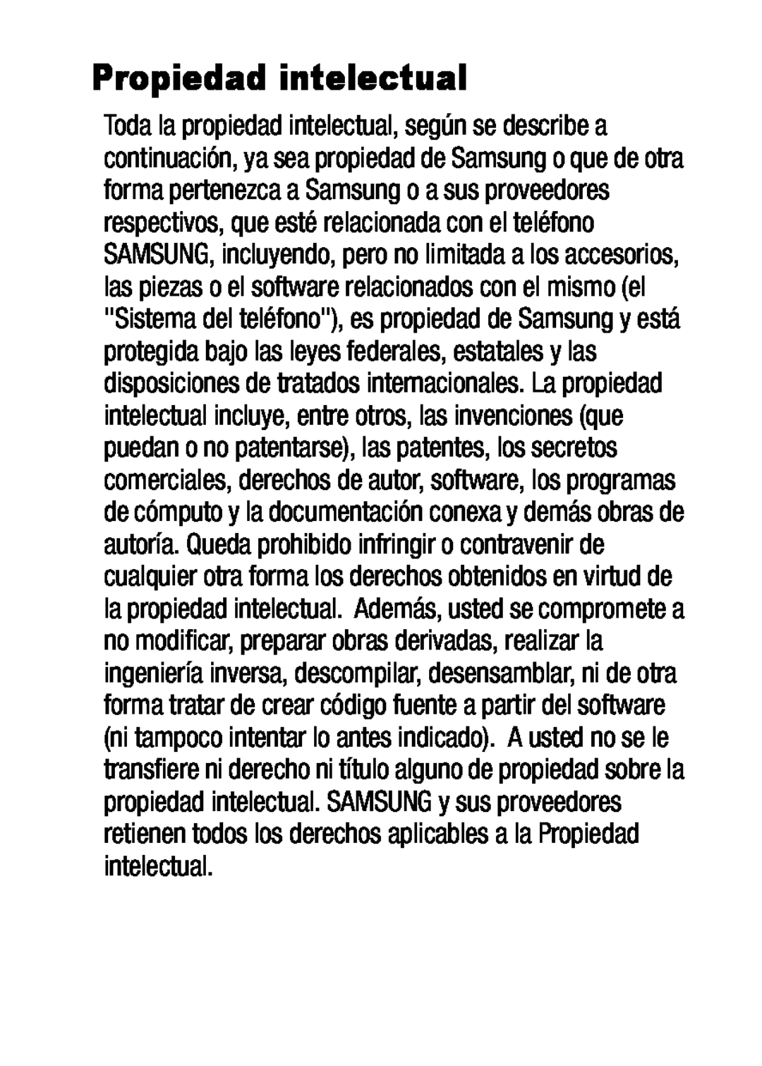 Propiedad intelectual Galaxy S5 Metro PCS