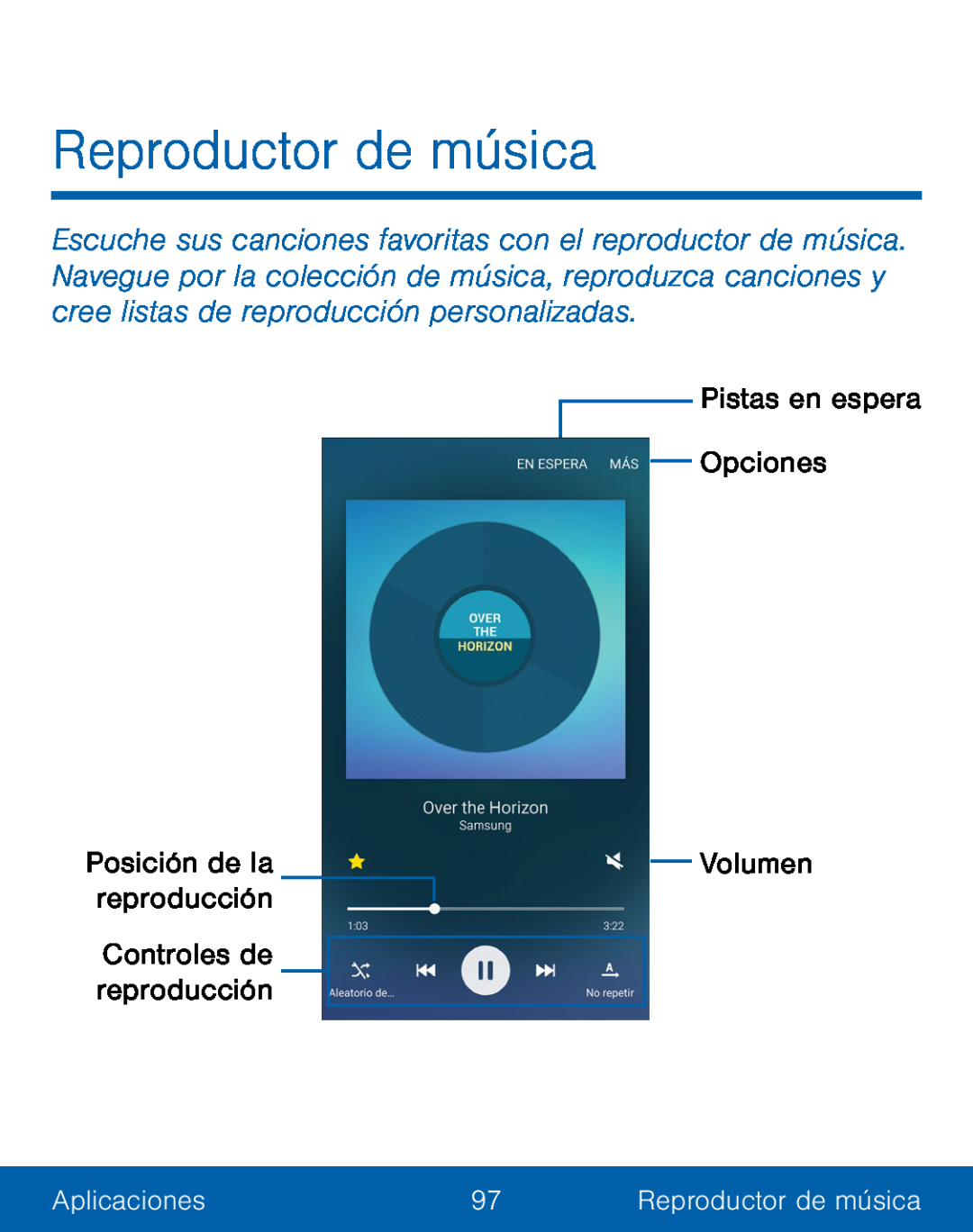 Reproductor de música Galaxy S5 TracFone