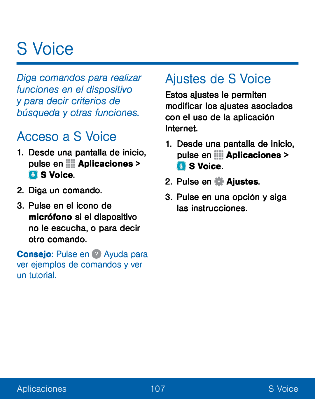 Ajustes de S Voice Galaxy S5 TracFone