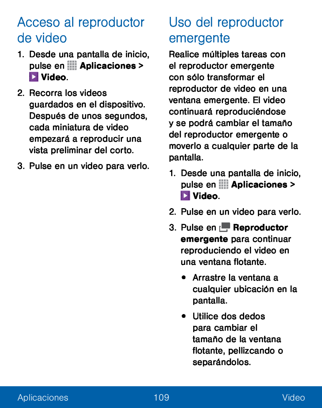 Acceso al reproductor de video Galaxy S5 TracFone