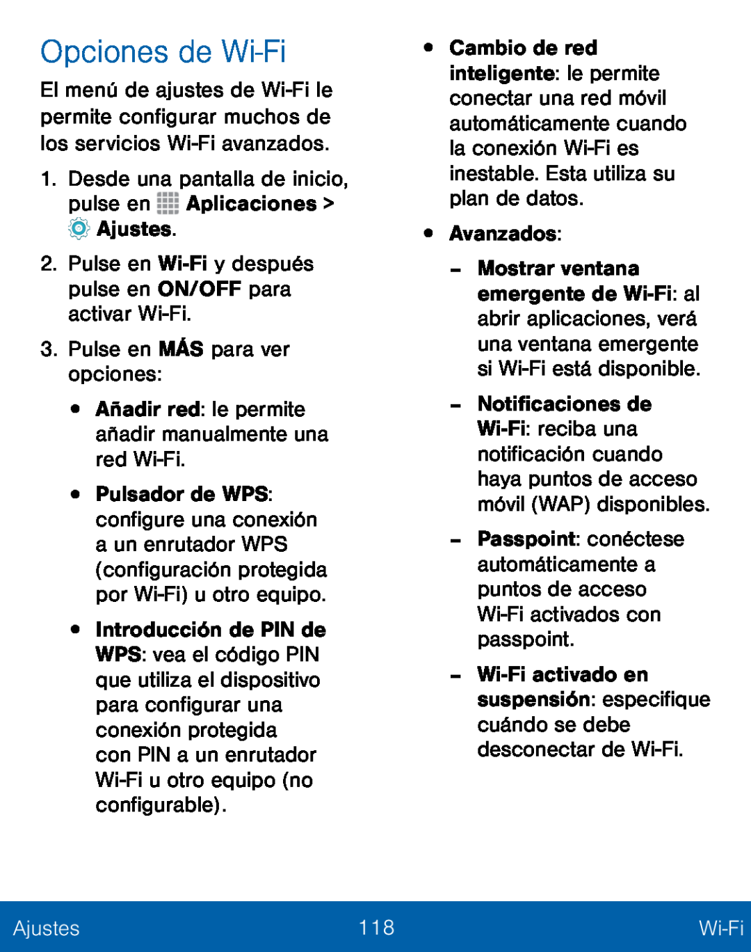 Opciones de Wi-Fi Galaxy S5 TracFone