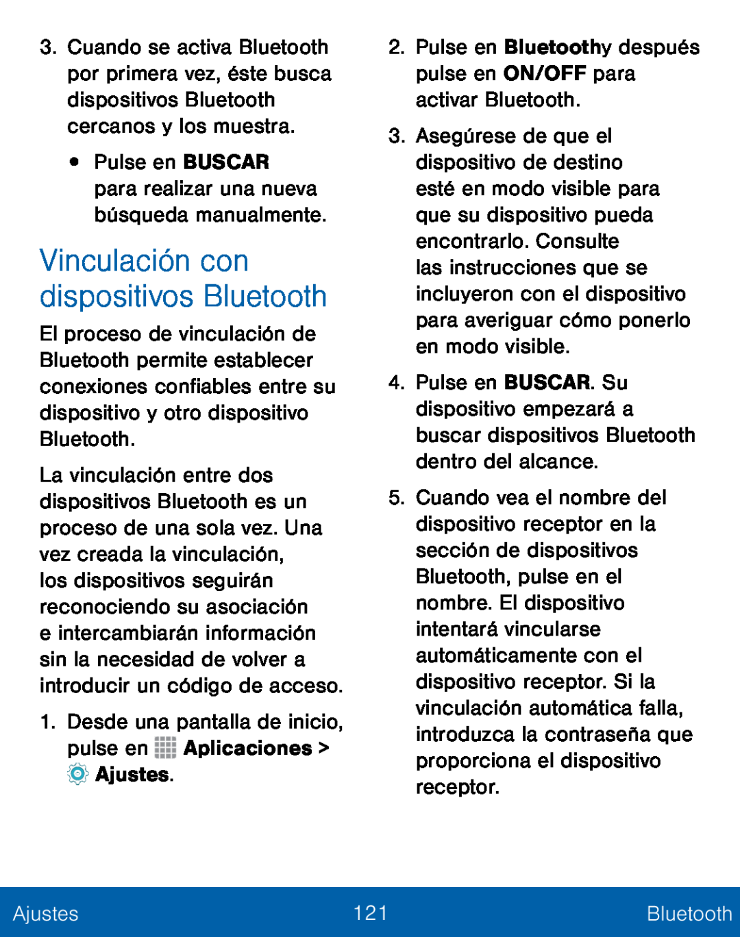 Vinculación con dispositivos Bluetooth Galaxy S5 TracFone