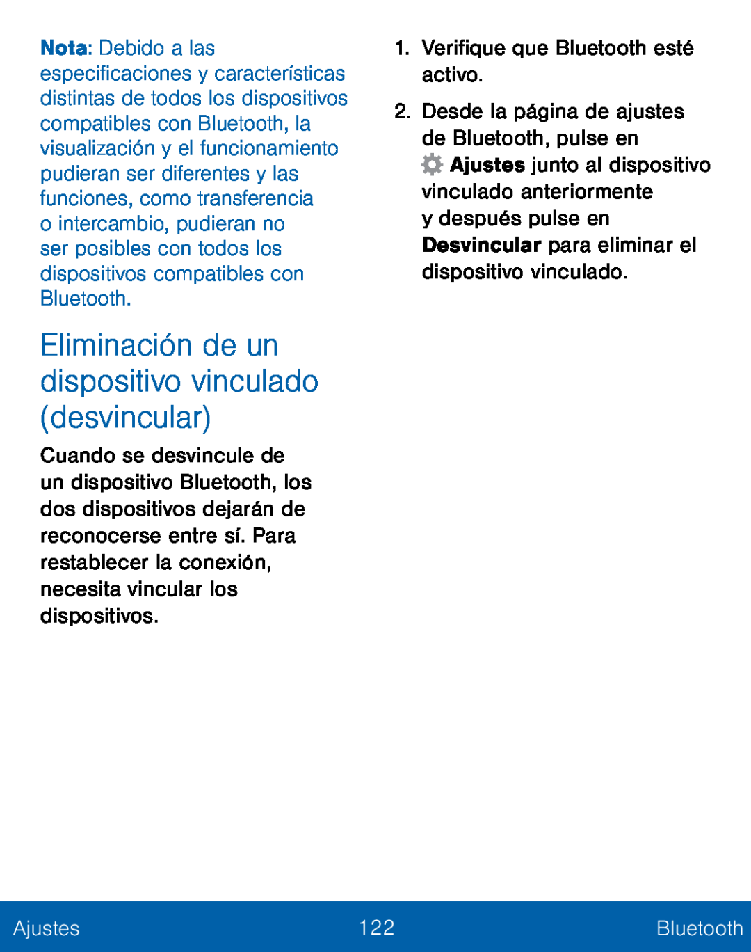 Eliminación de un dispositivo vinculado (desvincular) Galaxy S5 TracFone