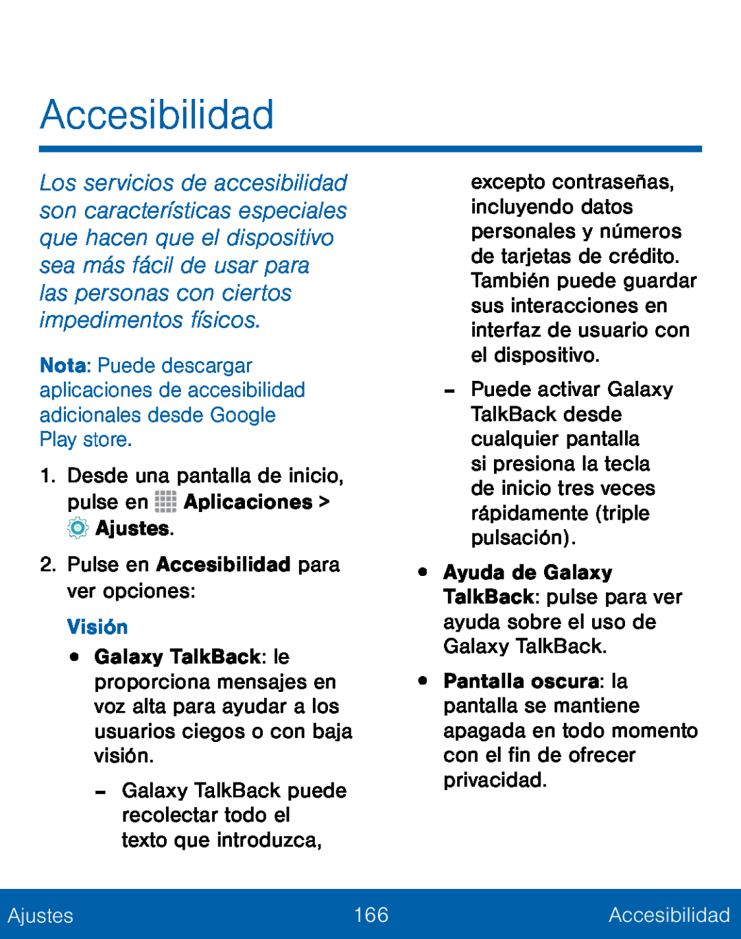 Accesibilidad Galaxy S5 TracFone