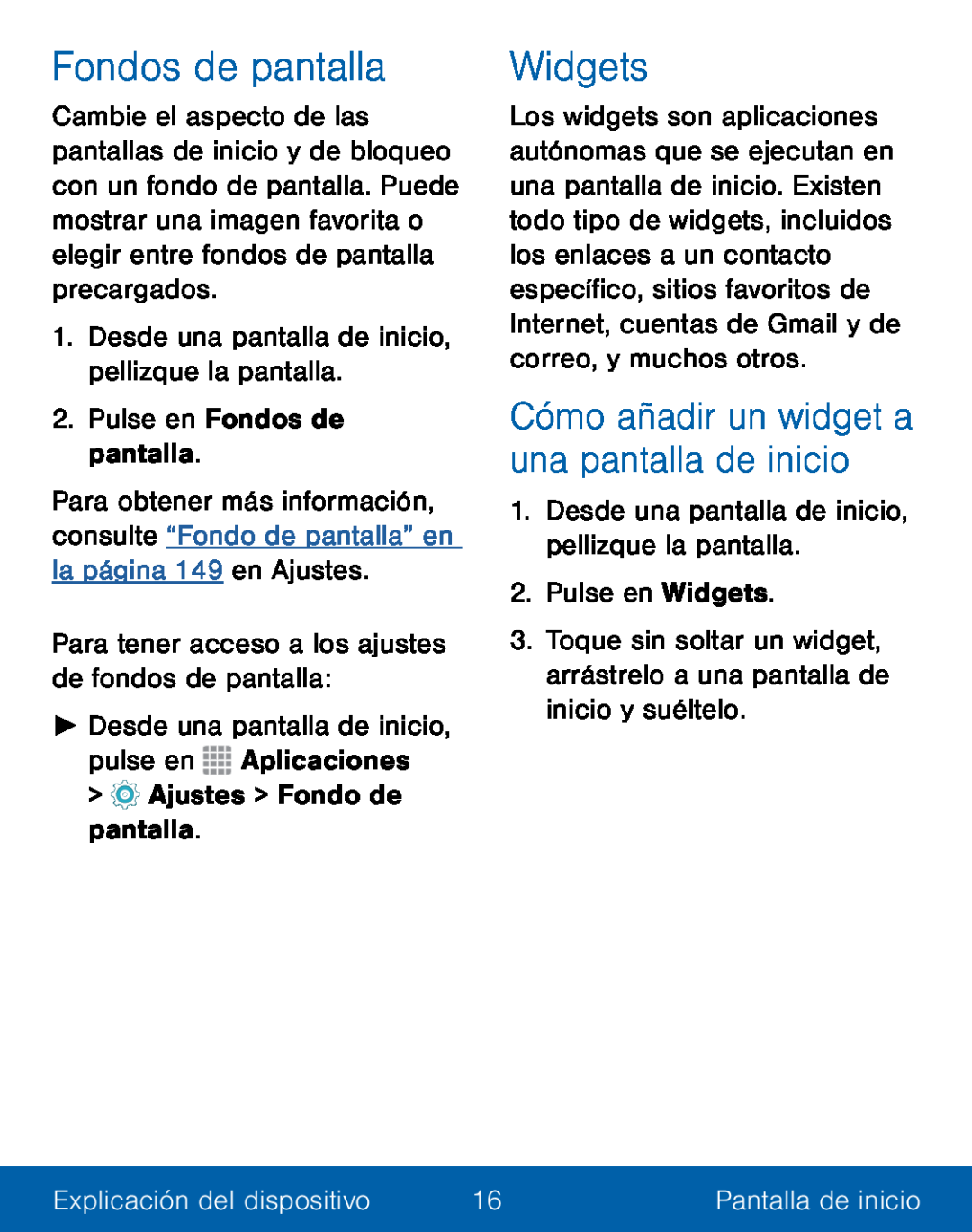 Cómo añadir un widget a una pantalla de inicio Galaxy S5 TracFone