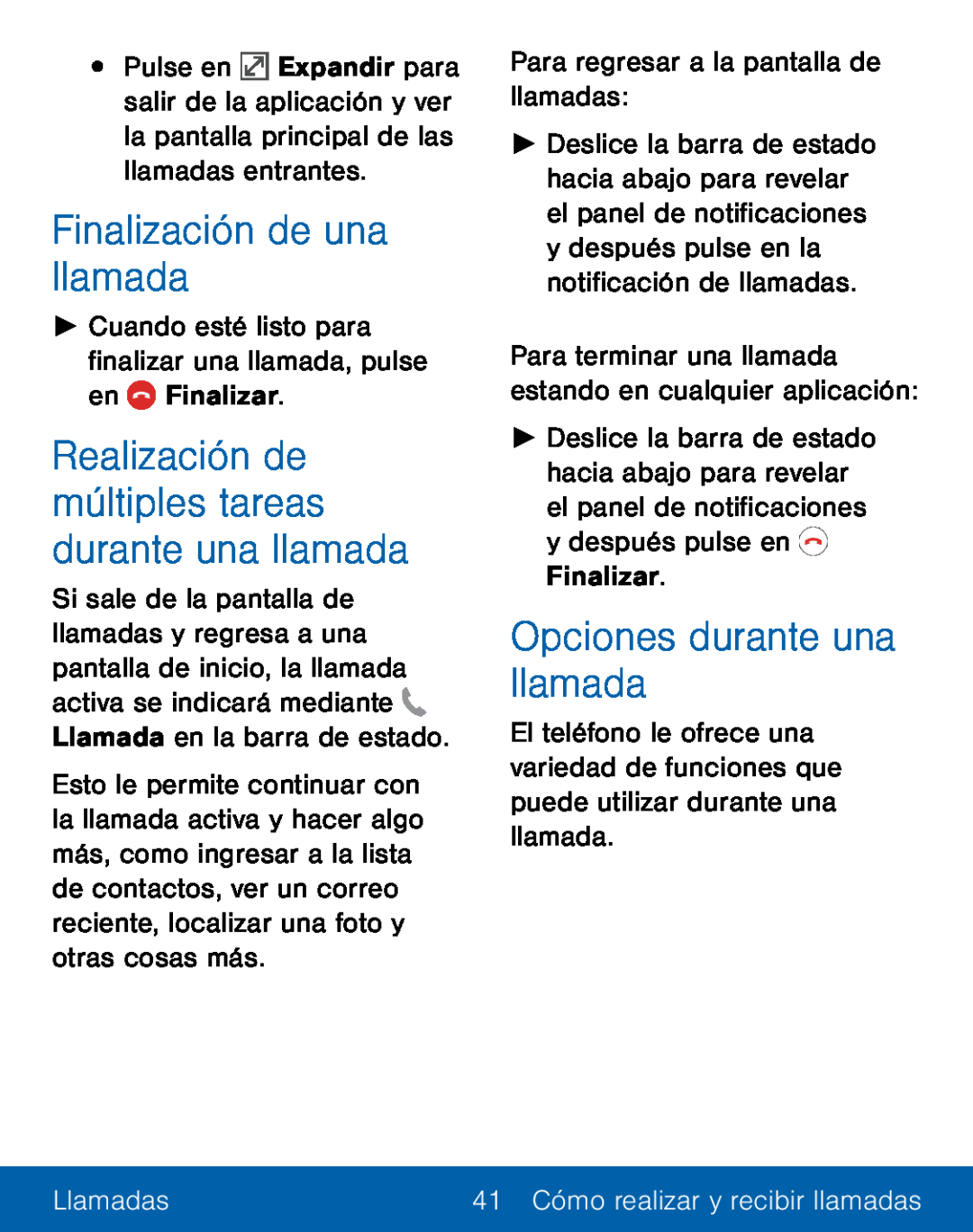 Realización de múltiples tareas durante una llamada Galaxy S5 TracFone