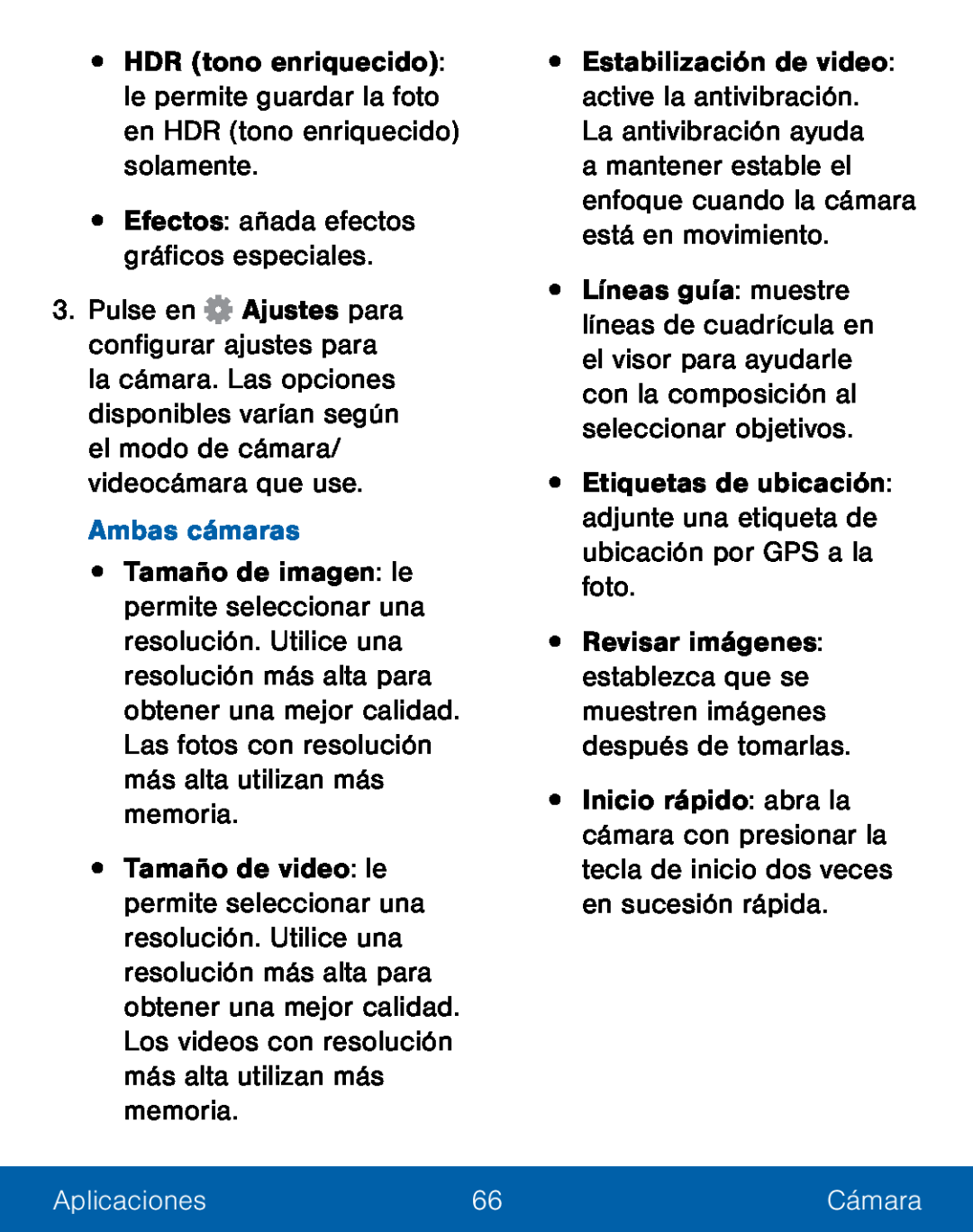 •Efectos: añada efectos gráficos especiales Pulse en