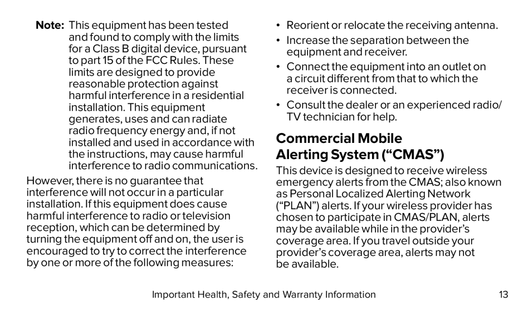 Alerting System (“CMAS”) Galaxy S5 Virgin Mobile