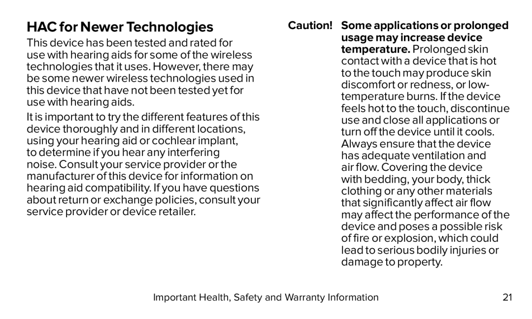 HAC for Newer Technologies Galaxy S5 Virgin Mobile