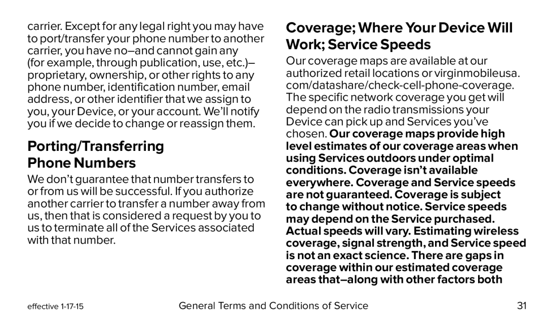 Porting/Transferring Phone Numbers