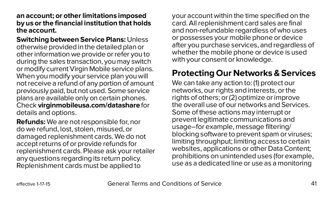 Protecting Our Networks & Services