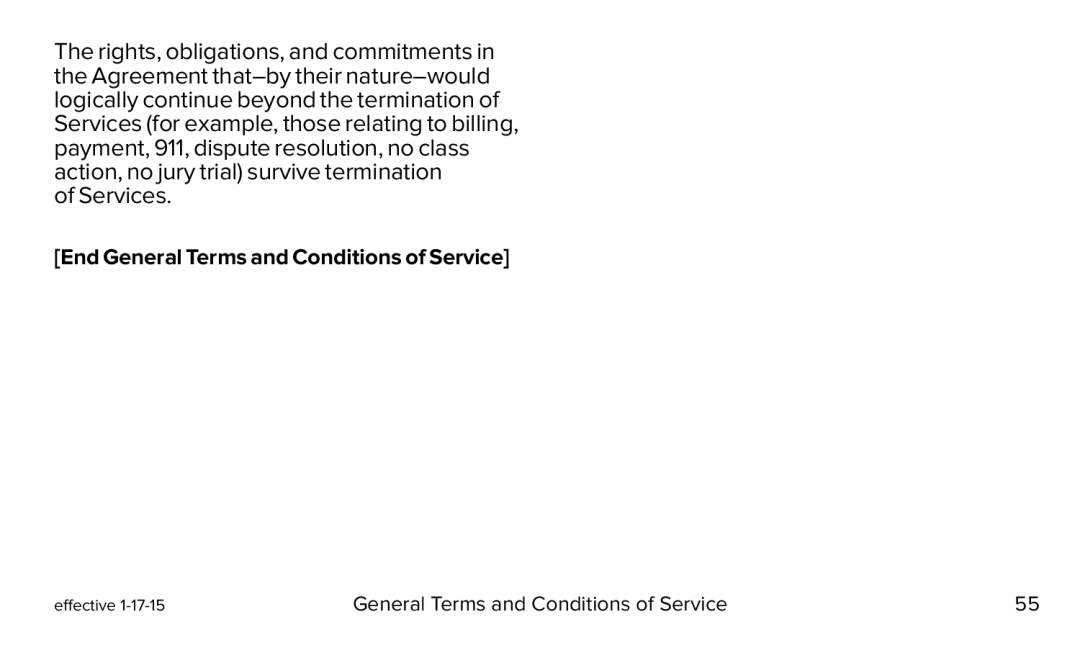 of Services