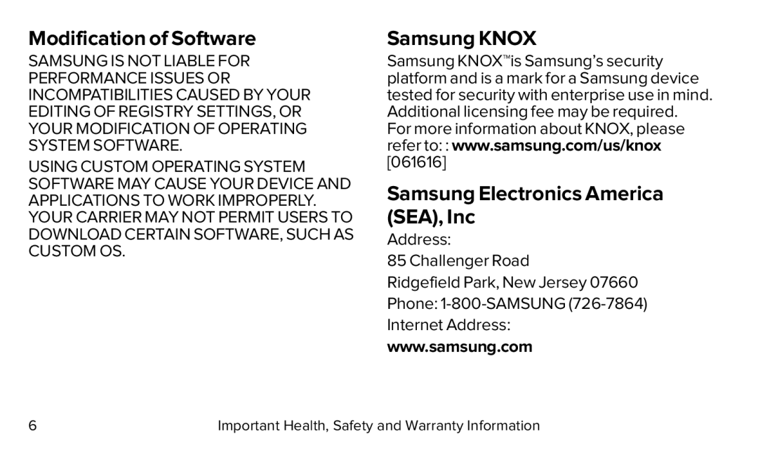 Samsung KNOX Galaxy S5 Virgin Mobile