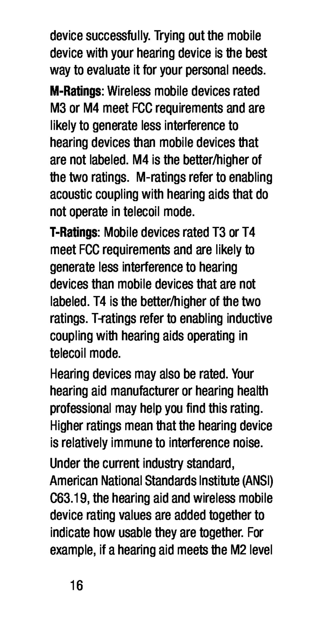 M-Ratings T-Ratings