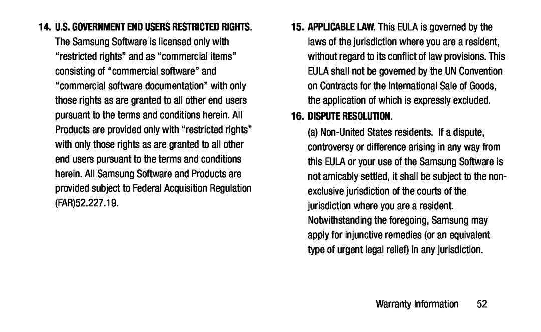 16.DISPUTE RESOLUTION