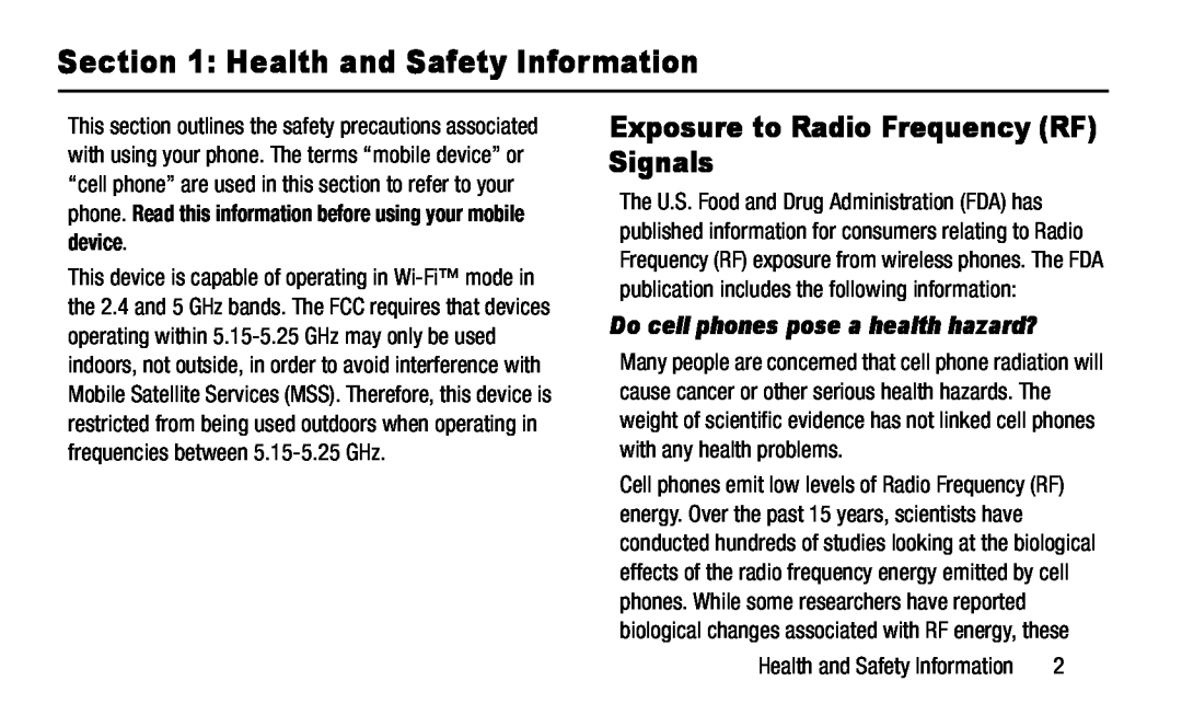 Do cell phones pose a health hazard Galaxy S4 AT&T