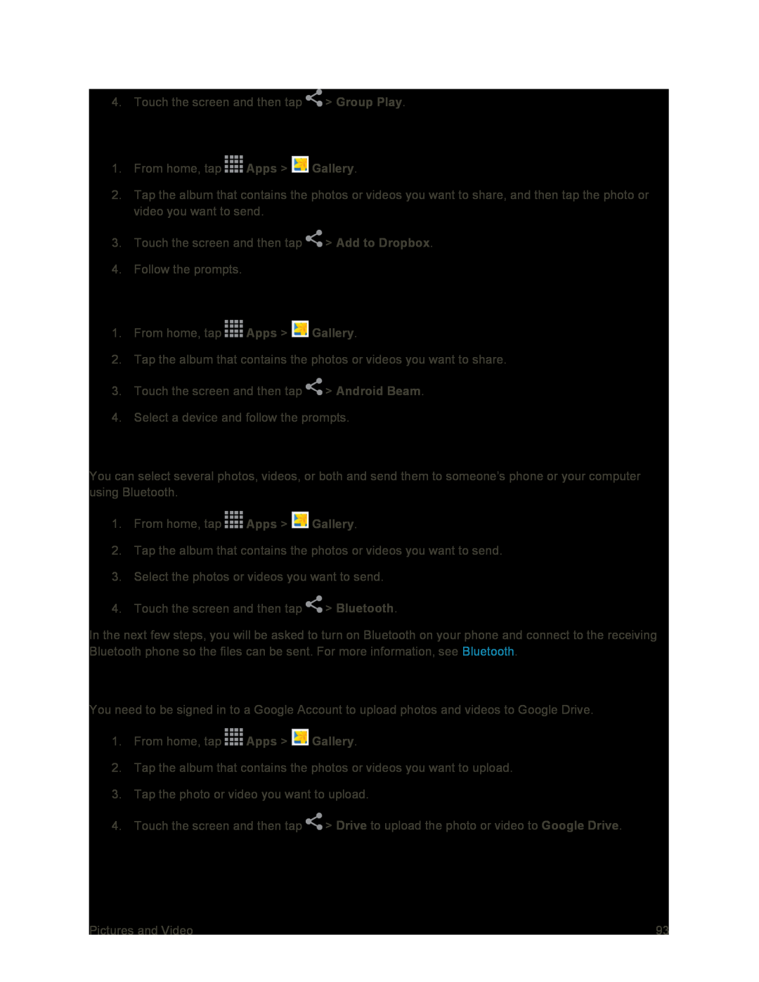 Share Photos and Videos Using Android Beam Galaxy S4 Sprint