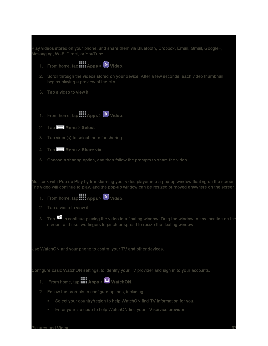 Use Pop-upPlay Galaxy S4 Sprint