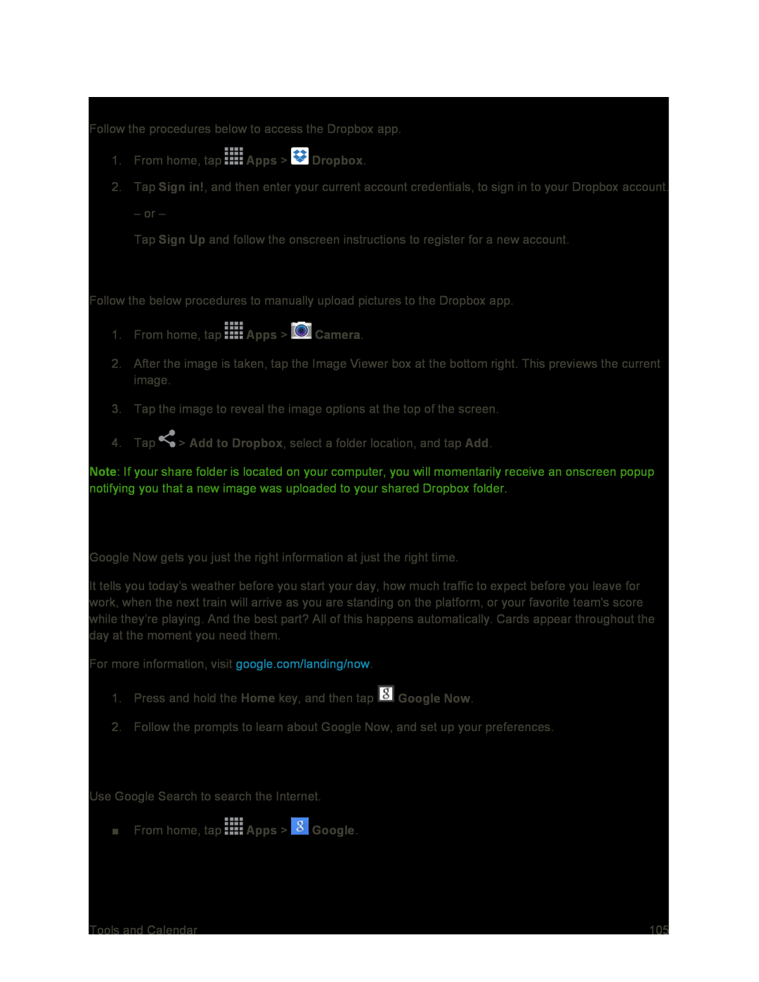 Manually Uploading a Picture to Dropbox Galaxy S4 Sprint