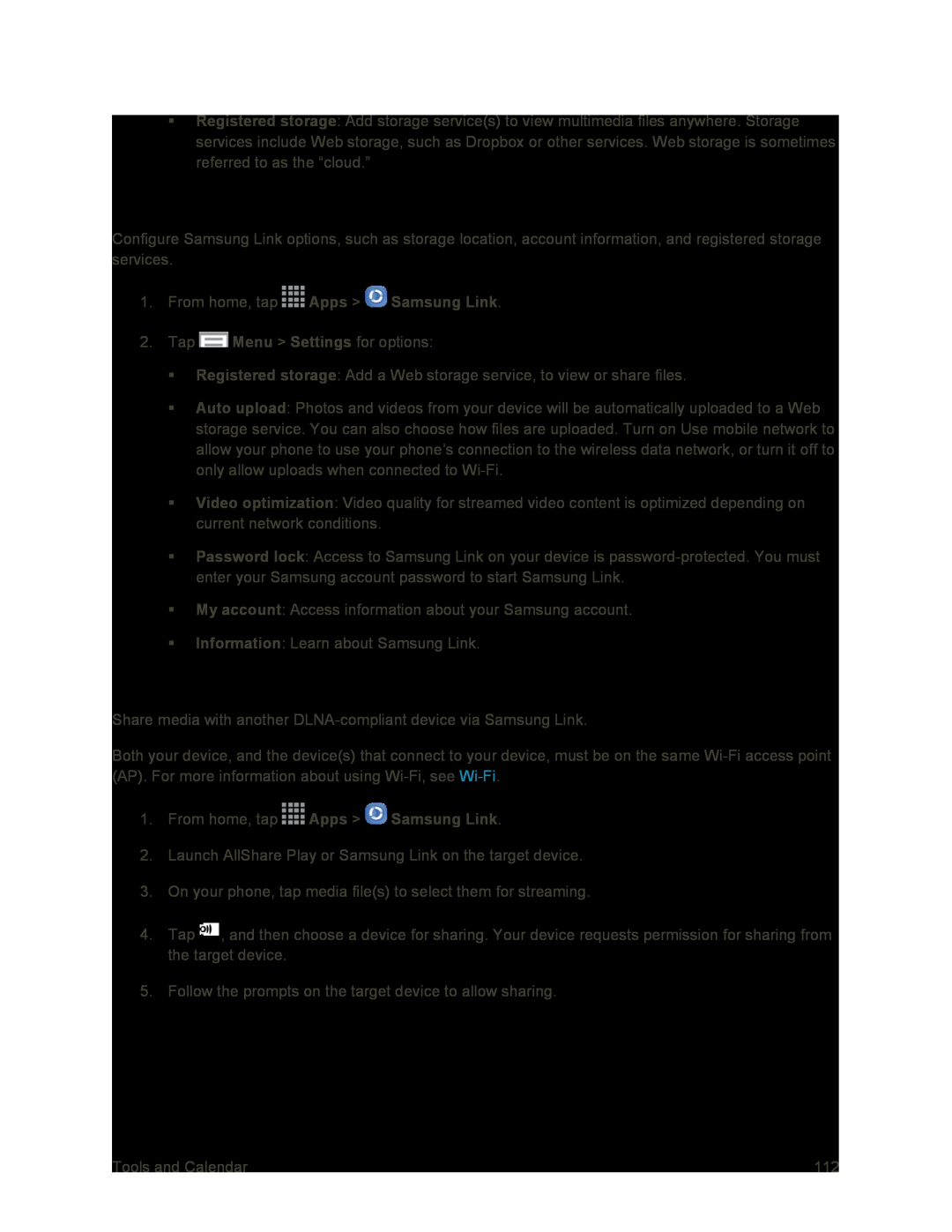 Configure Samsung Link Settings Galaxy S4 Sprint