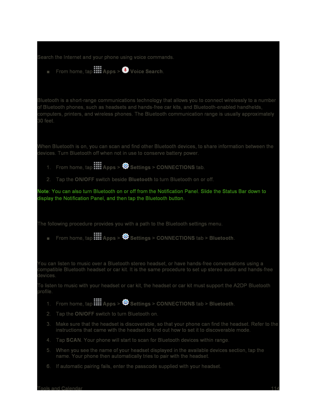 The Bluetooth Settings Menu Galaxy S4 Sprint