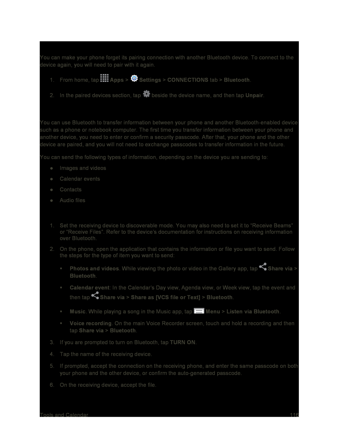 Unpair from a Bluetooth Device Send Information From Your Phone to Another Device