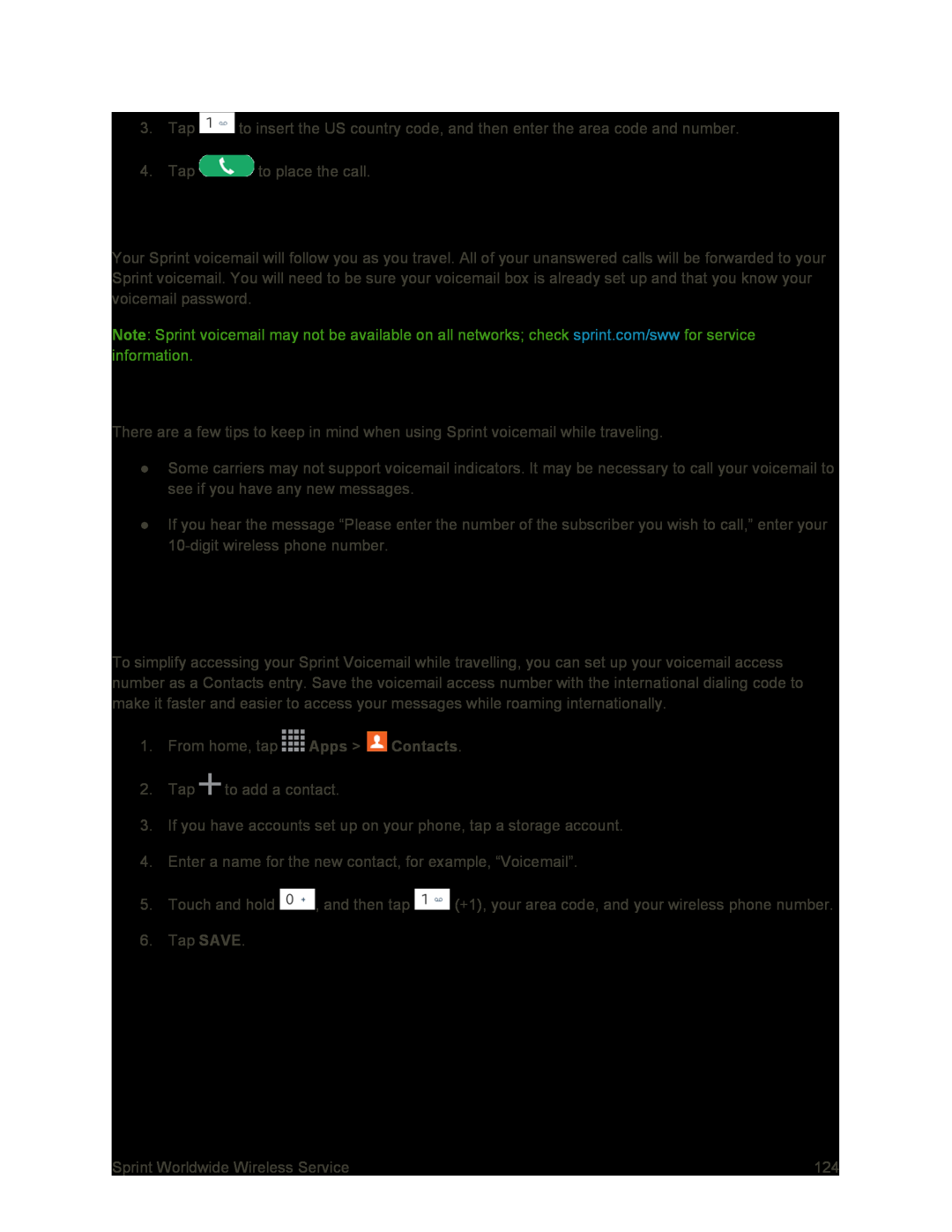 International Voicemail Troubleshooting Galaxy S4 Sprint