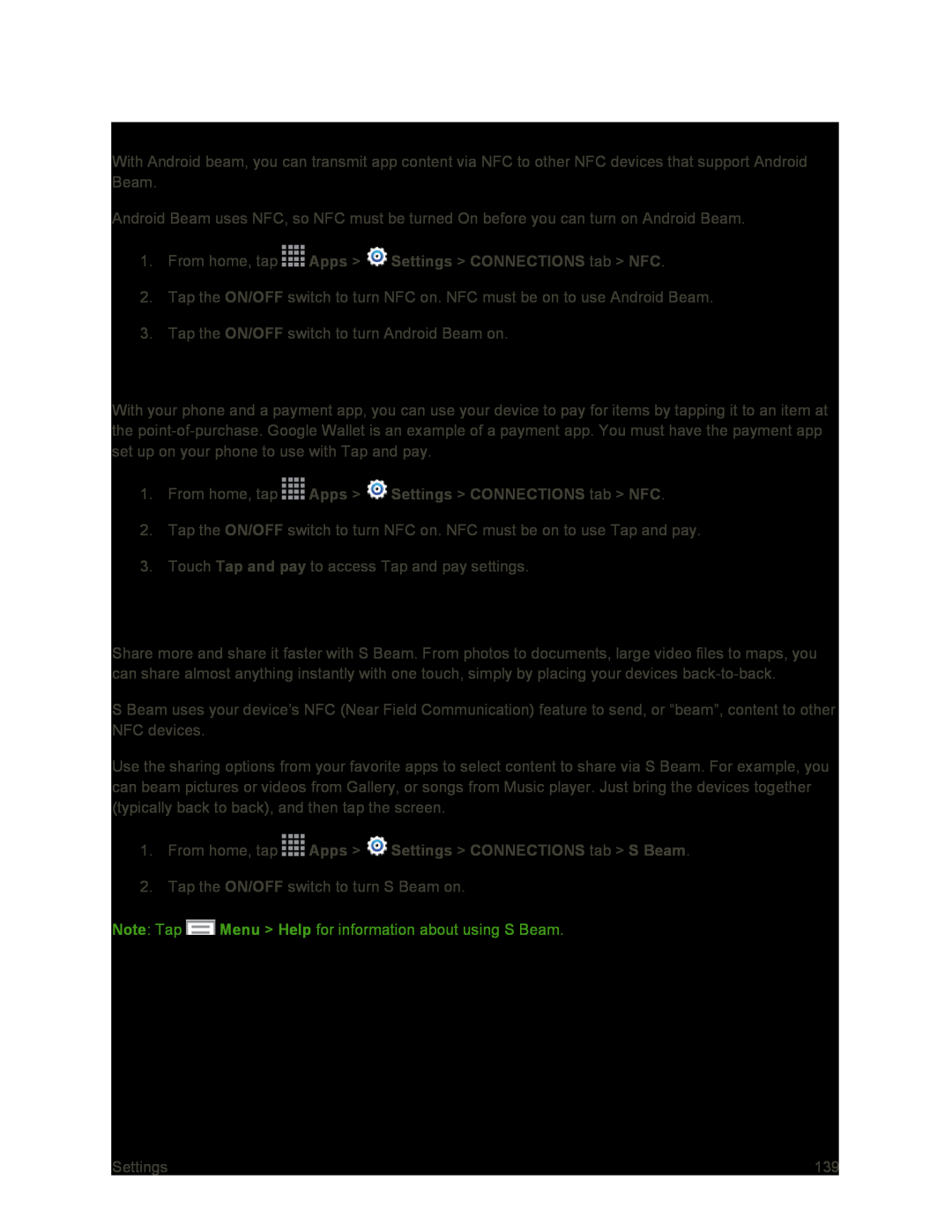 Tap and Pay Galaxy S4 Sprint