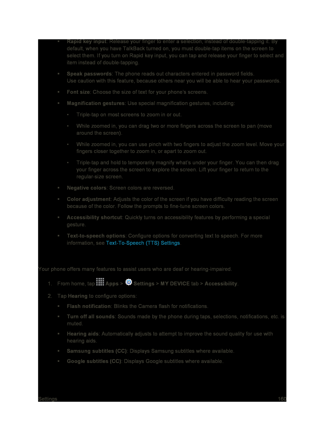 Hearing Accessibility Settings Galaxy S4 Sprint