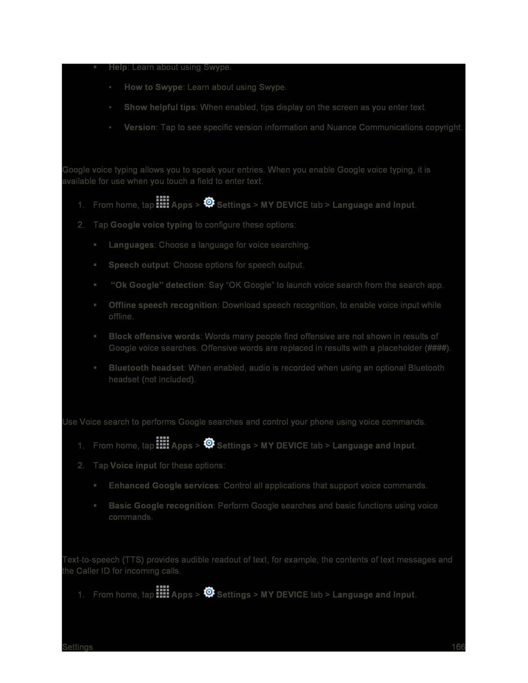 Voice Input Settings Galaxy S4 Sprint