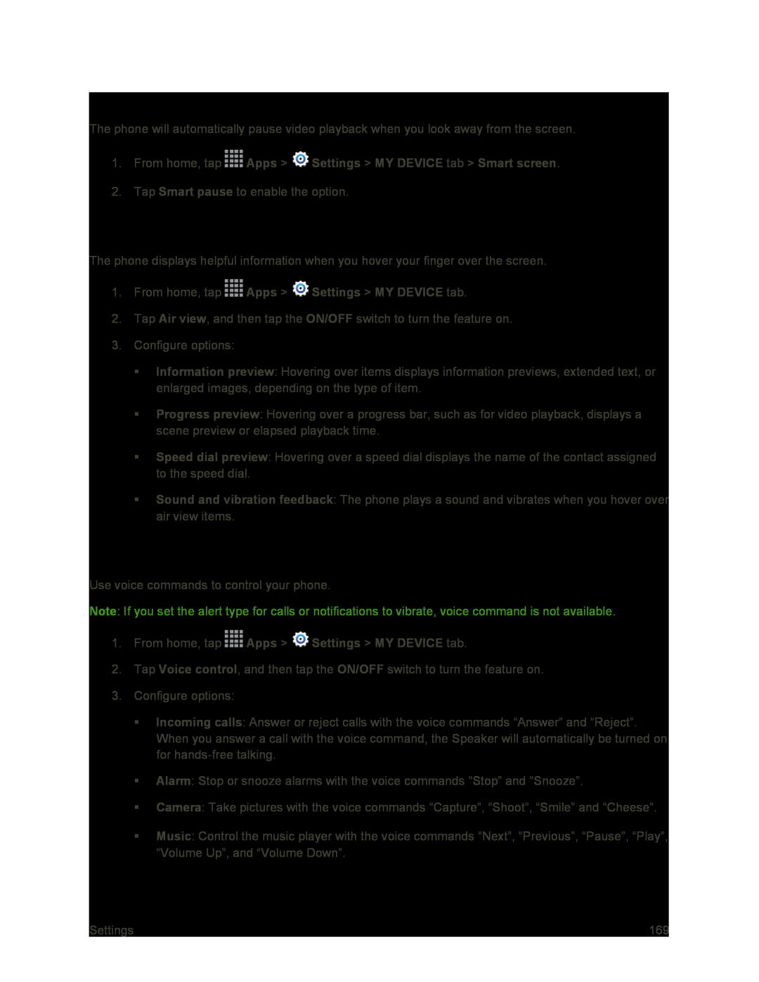 Voice Control Settings Galaxy S4 Sprint