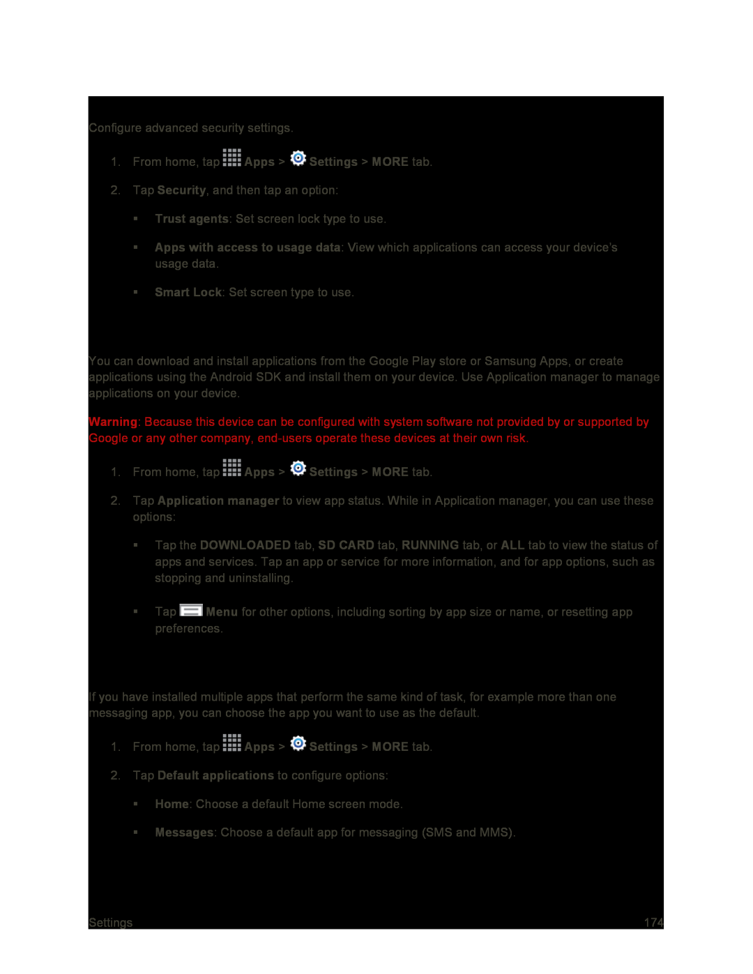 Application Manager Settings Galaxy S4 Sprint