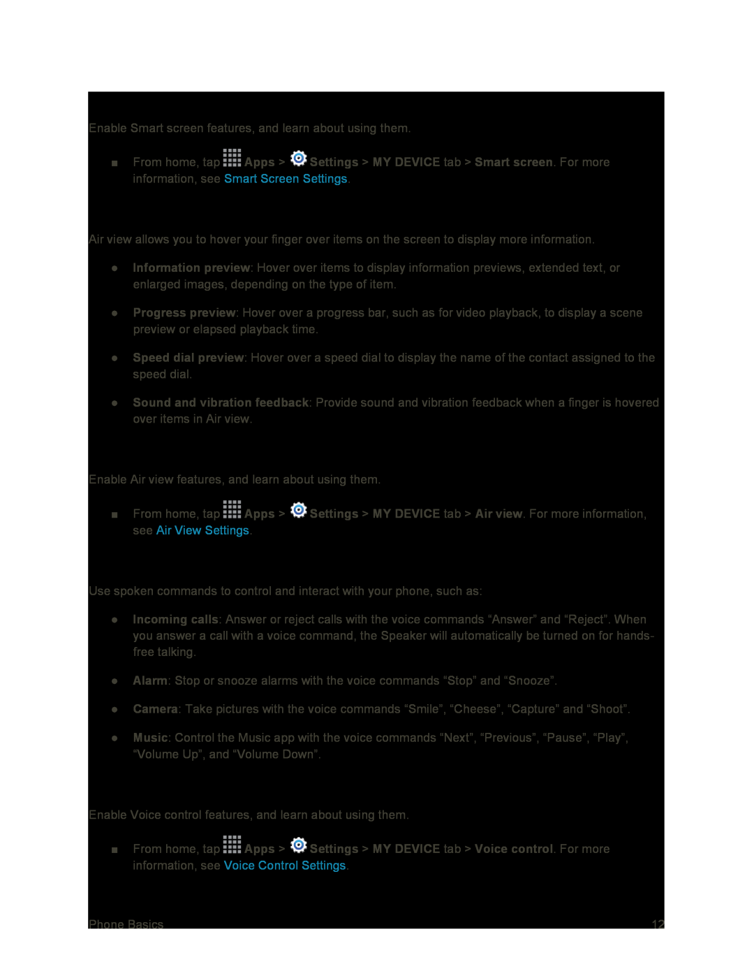 Configure Smart Screen Galaxy S4 Sprint