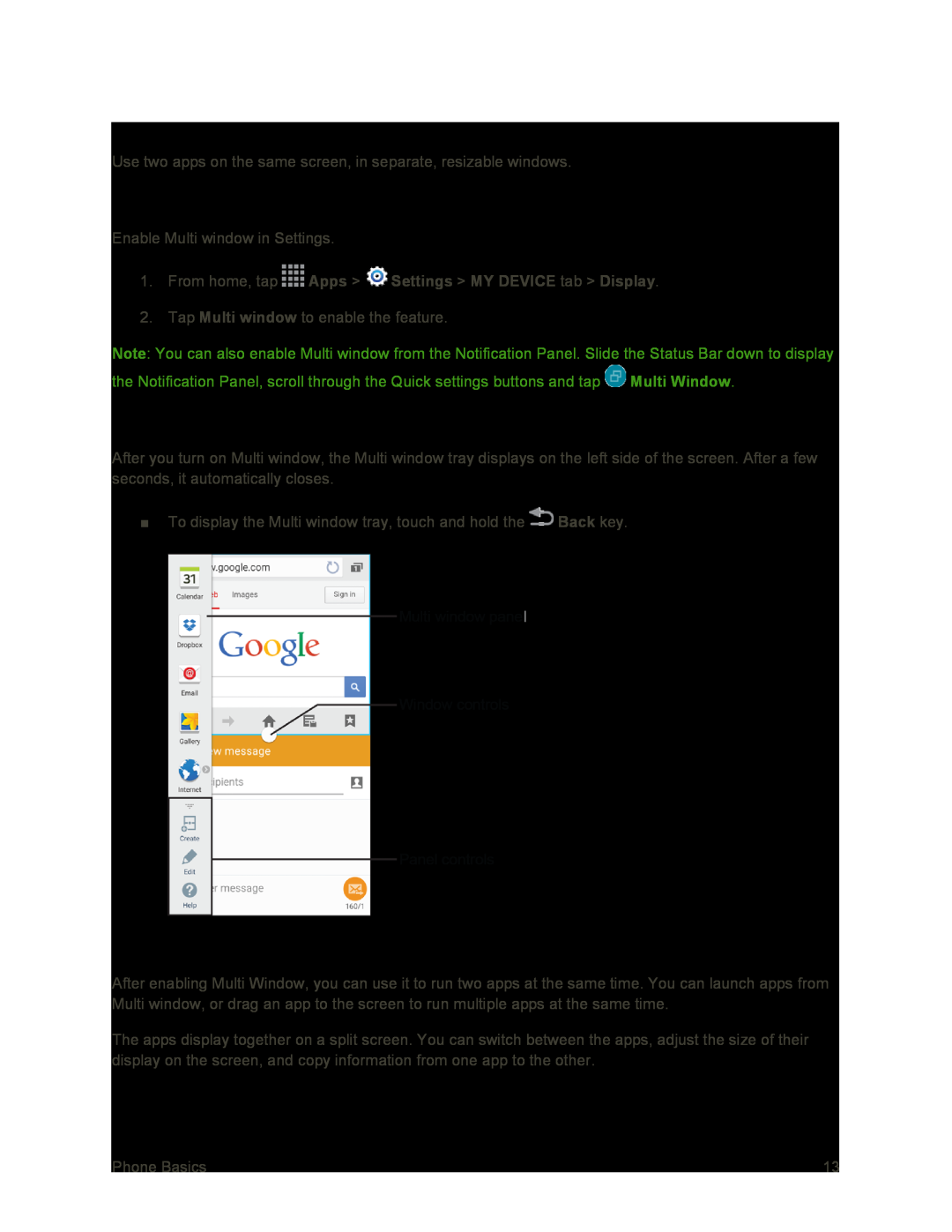 Display Multi Window Galaxy S4 Sprint