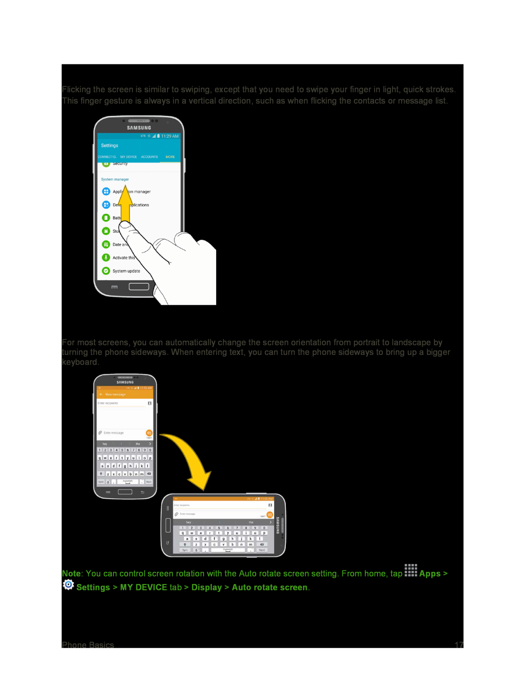 Rotate Galaxy S4 Sprint