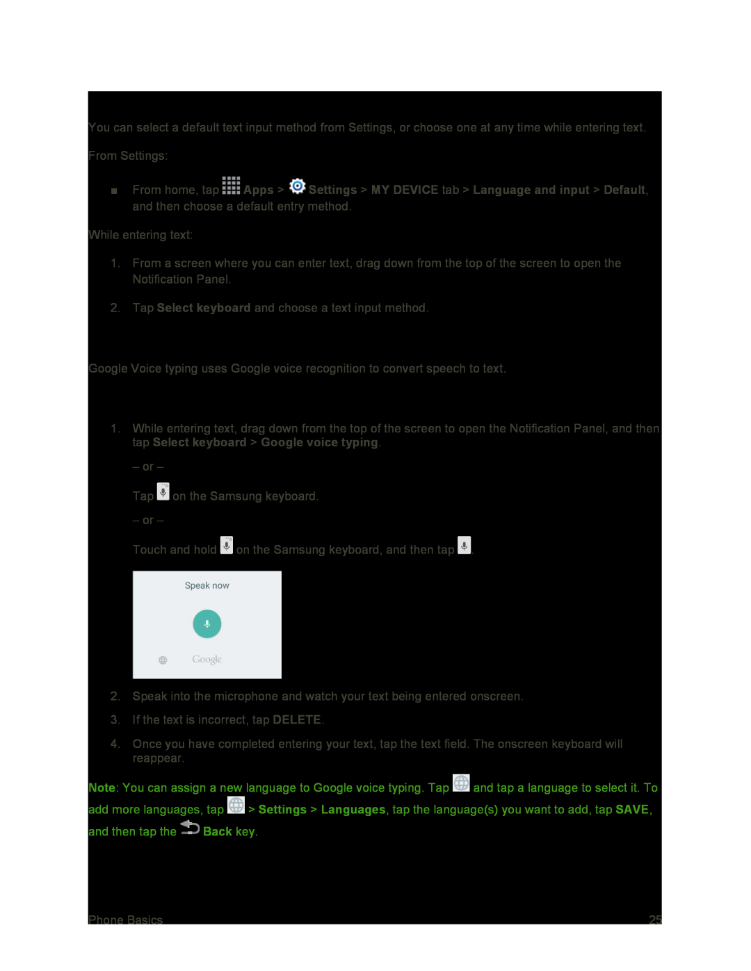 Select a Default Text Input Method Galaxy S4 Sprint