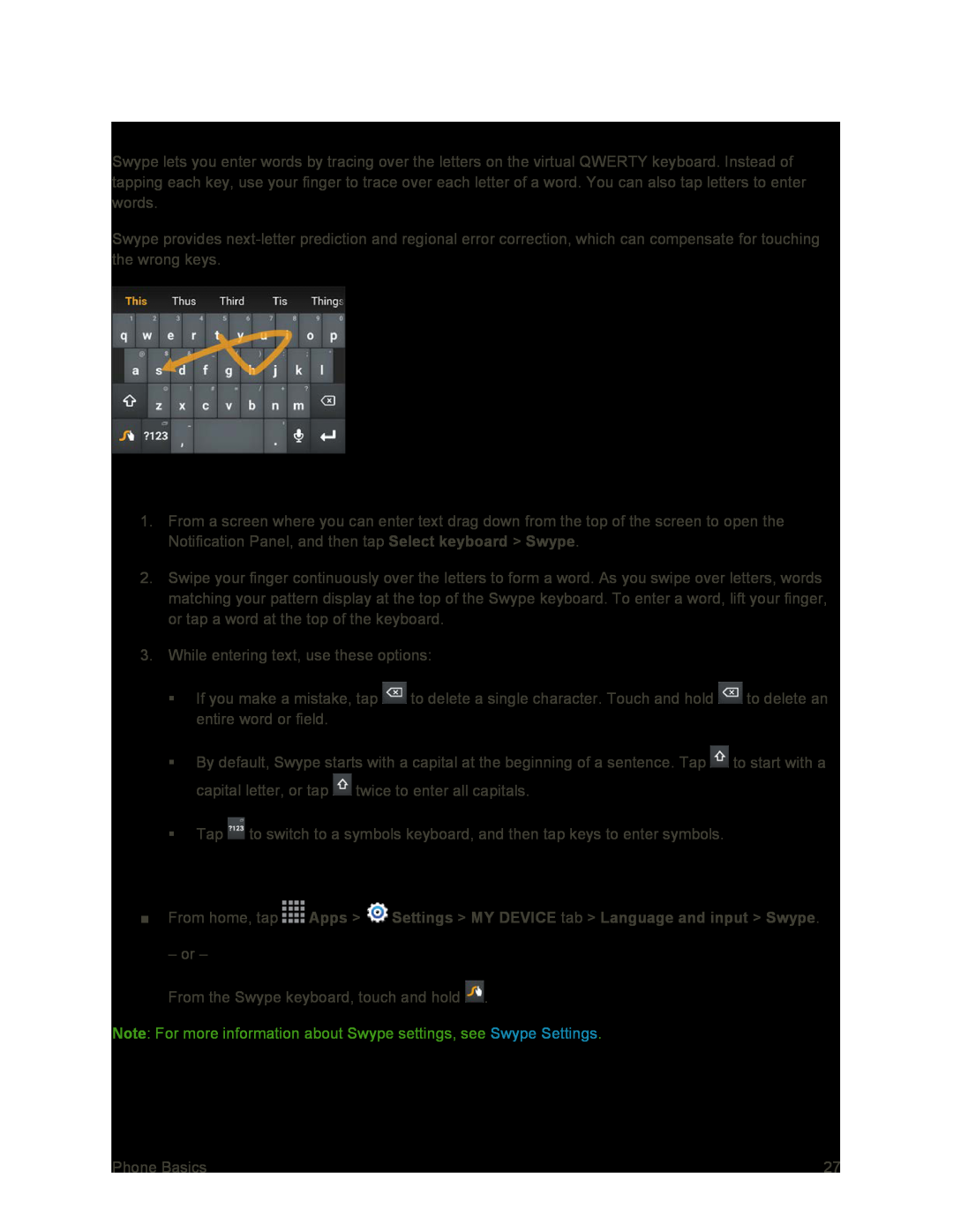 Configure Swype Galaxy S4 Sprint