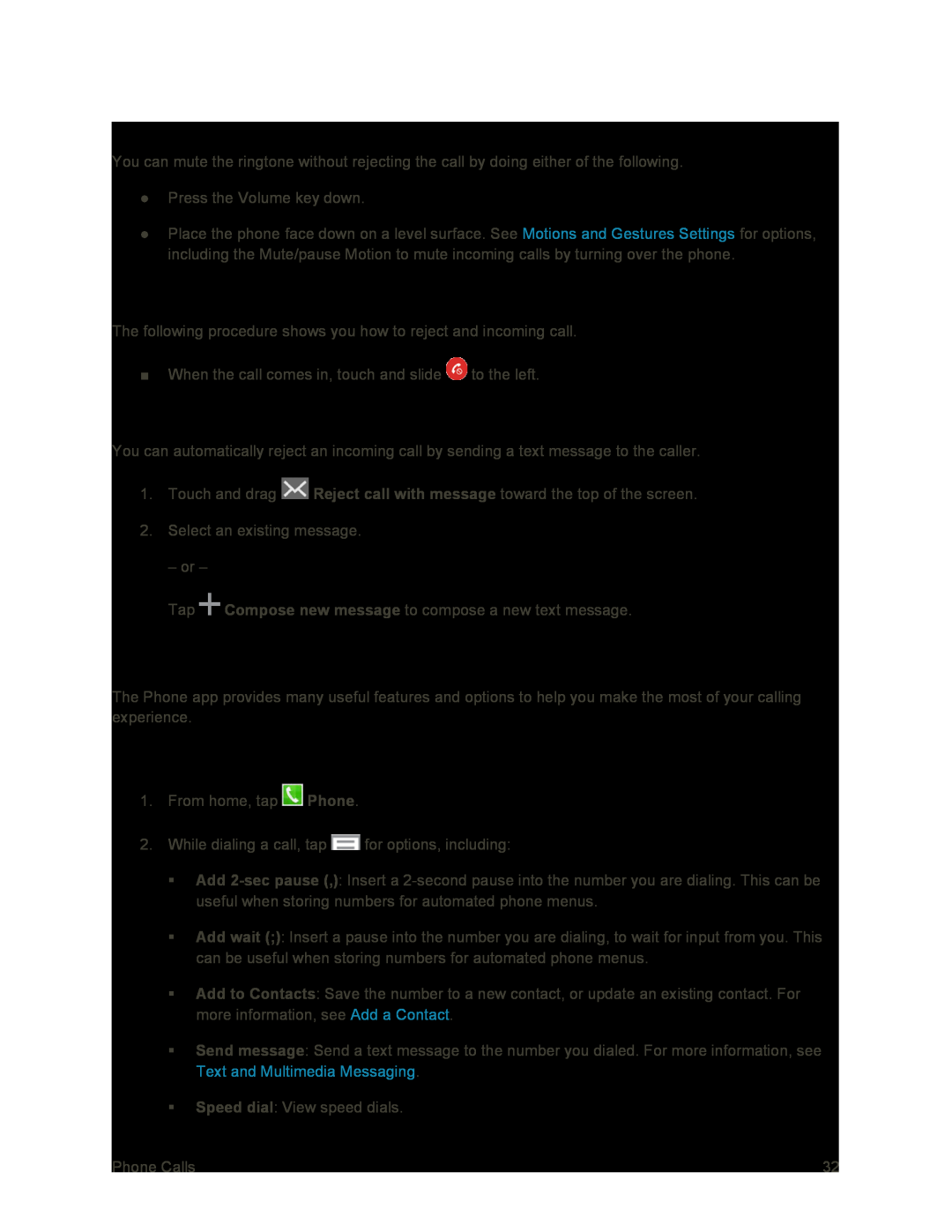 Reject a Call with a Text Message Galaxy S4 Sprint