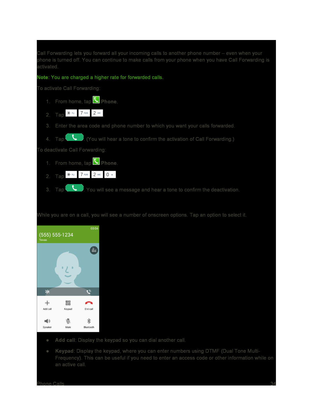 Call Forwarding In-CallOptions