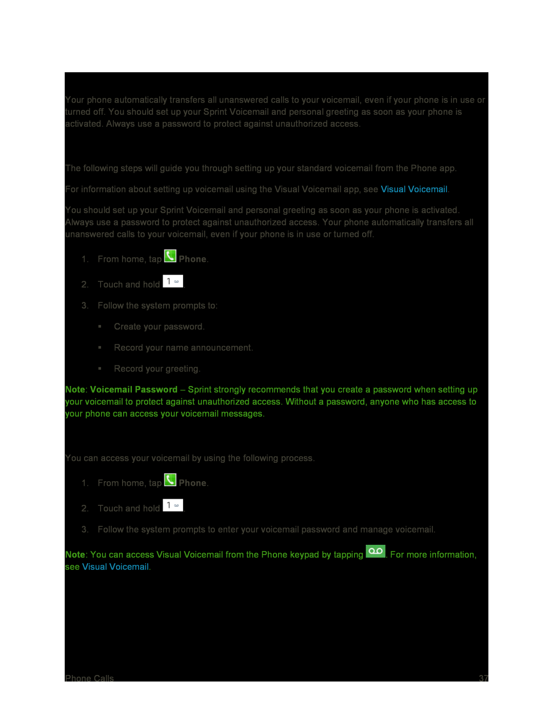 Voicemail Galaxy S4 Sprint