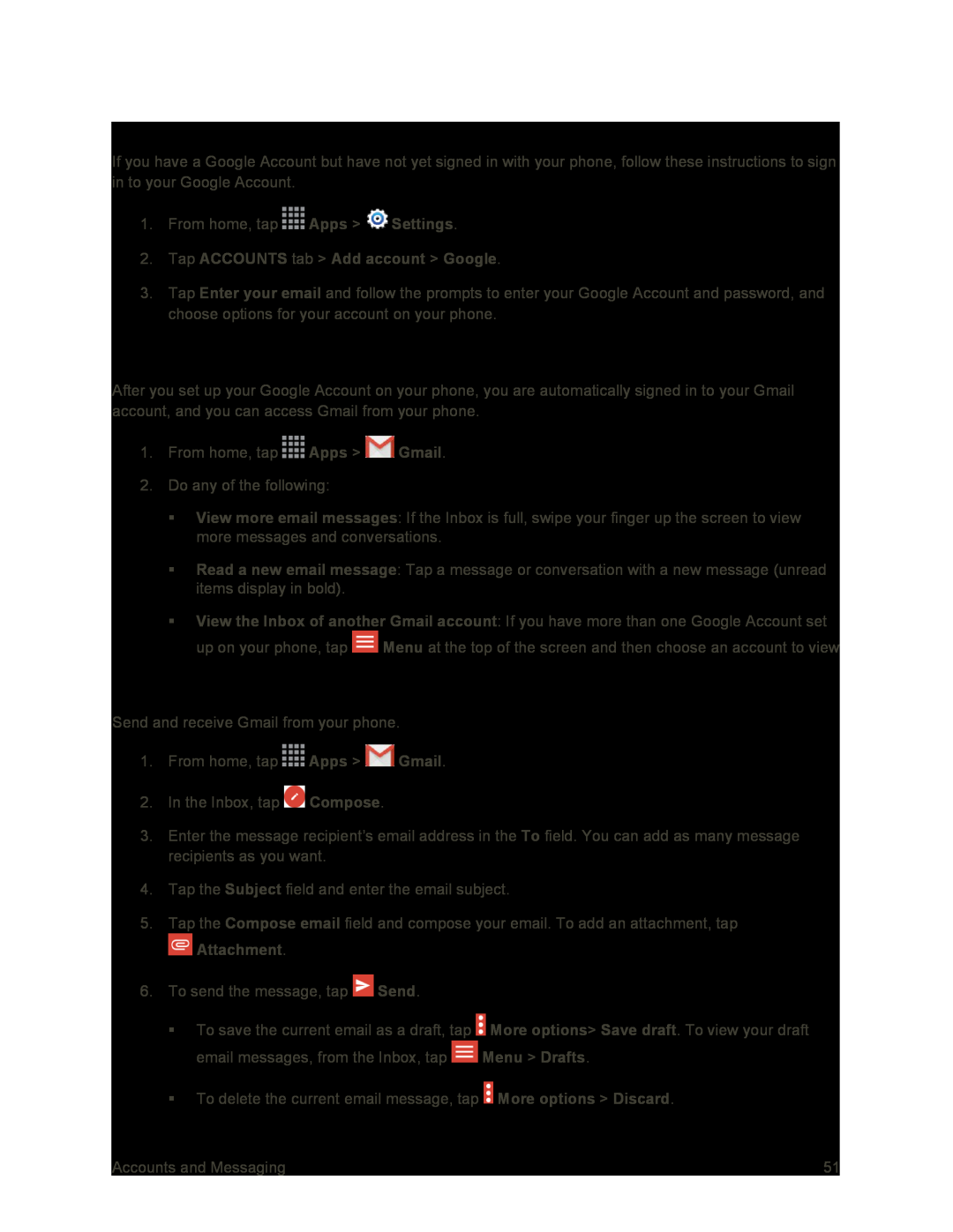 Access Gmail Galaxy S4 Sprint