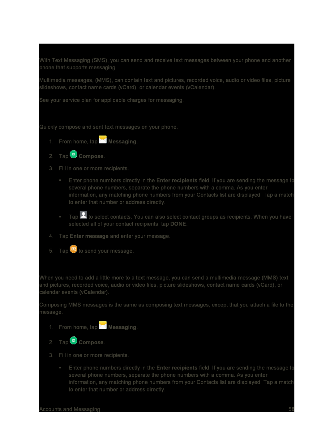 Send a Text Message (SMS) Galaxy S4 Sprint