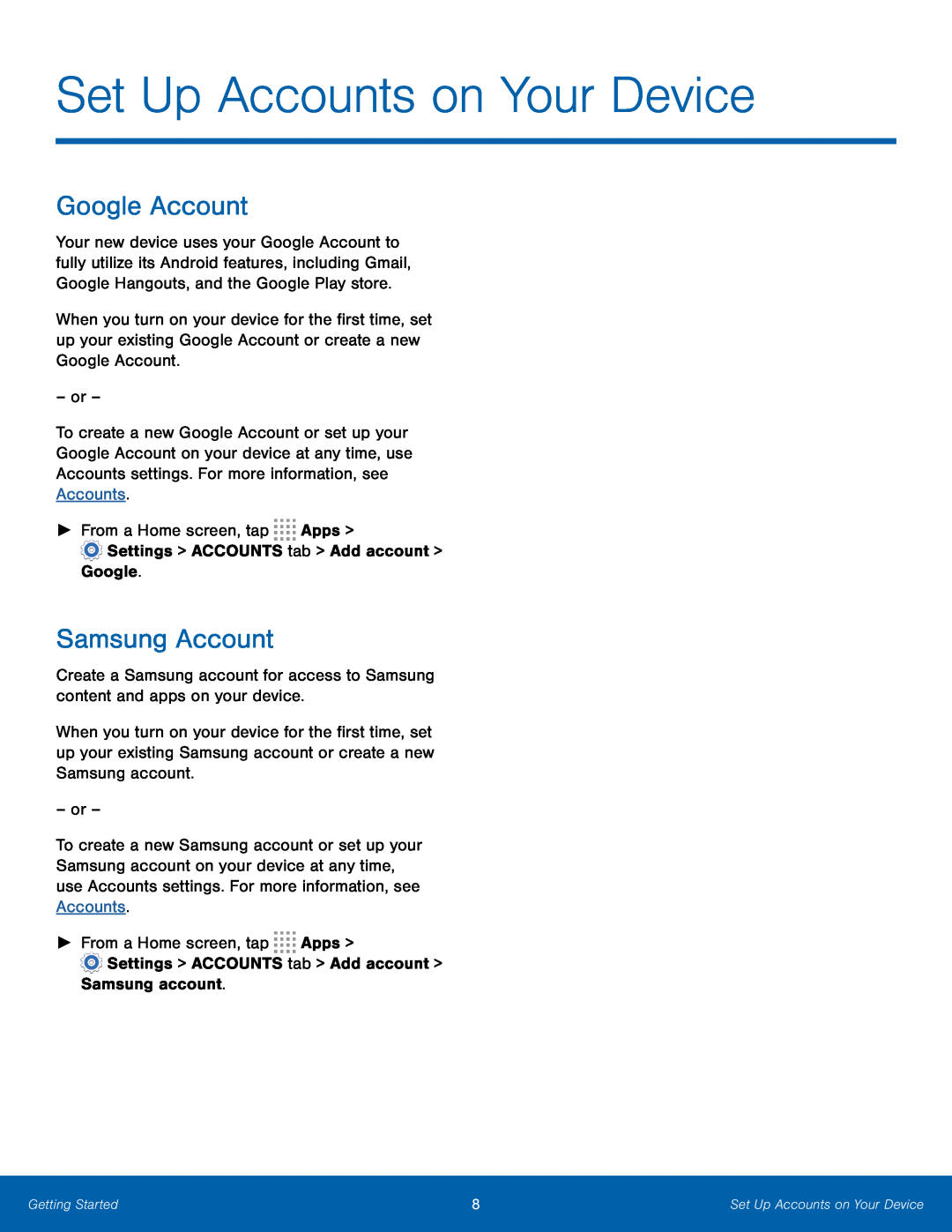 Google Account Samsung Account