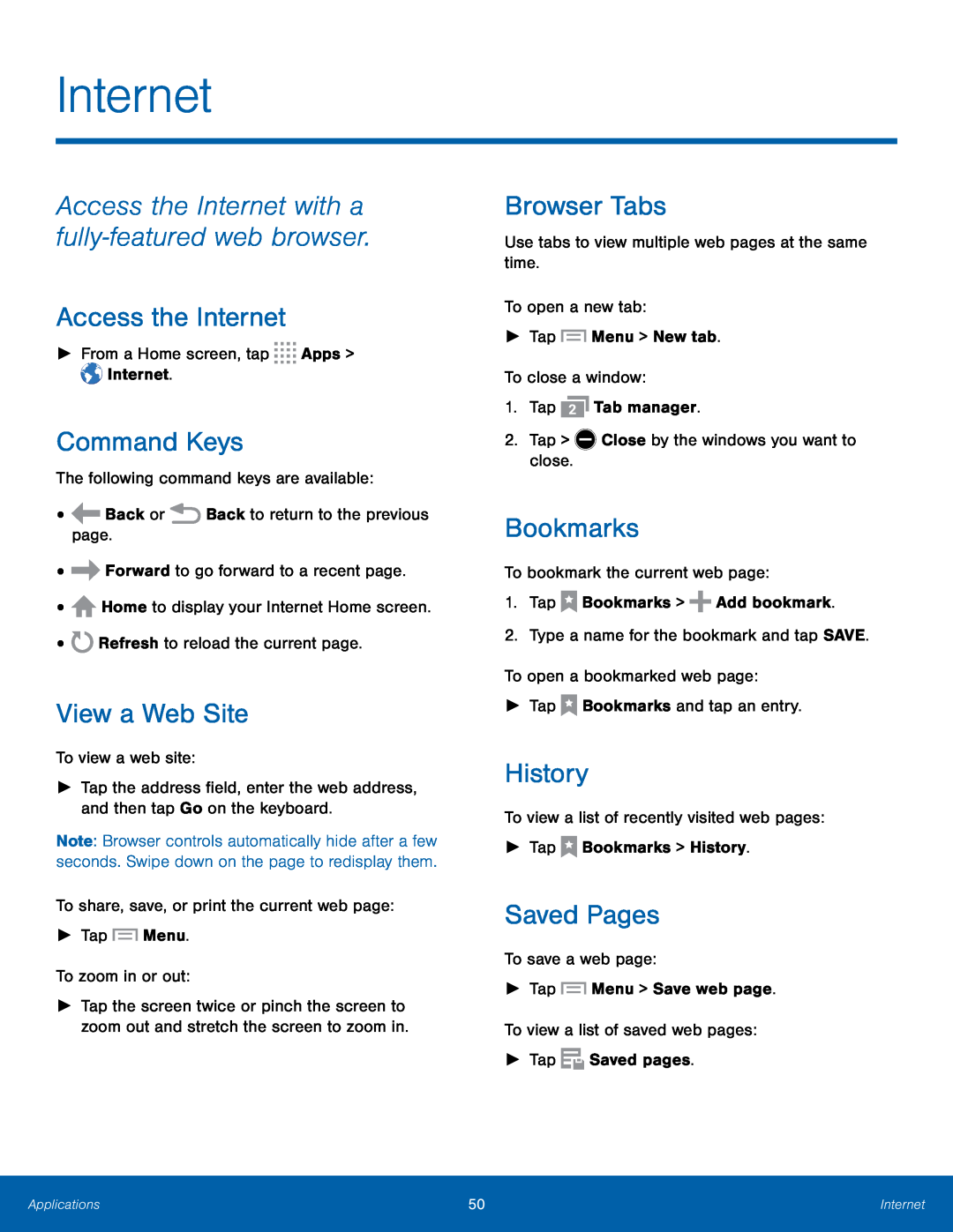 Access the Internet with a fully-featuredweb browser Galaxy S4 Unlocked