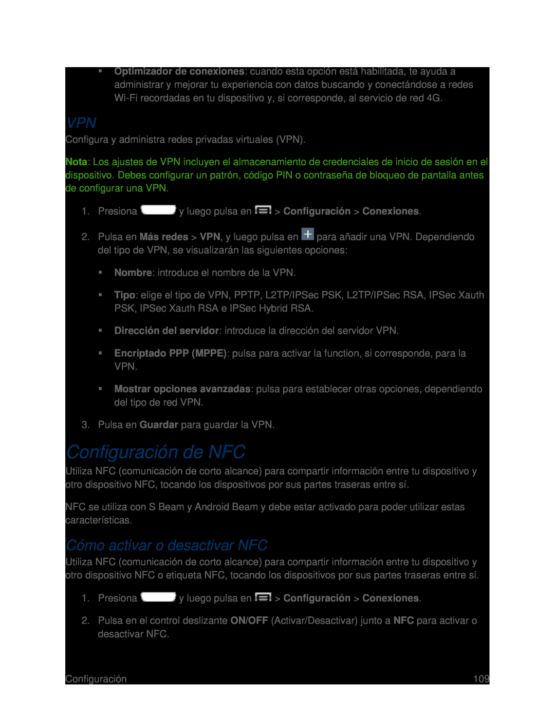 Configuración de NFC Galaxy S III Boost Mobile