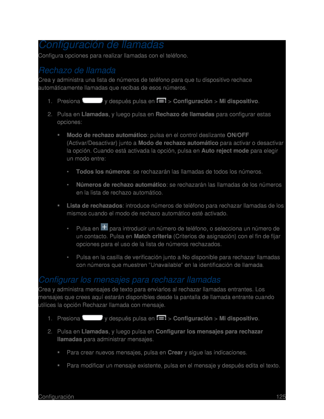 Configuración de llamadas Galaxy S III Boost Mobile