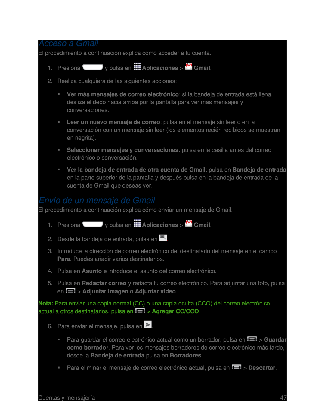 Acceso a Gmail Galaxy S III Boost Mobile