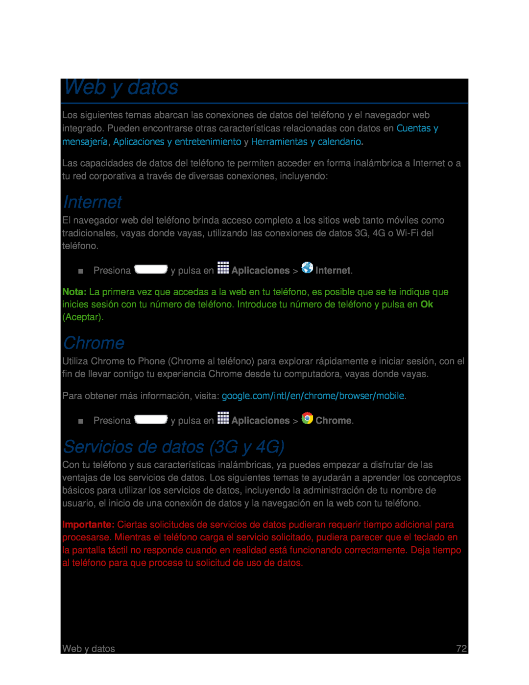 Web y datos Galaxy S III Boost Mobile